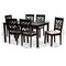 Baxton Studio Caron Sand Upholstered Espresso Brown Finished Wood 7-Piece Dining Set 162-10525-10519 - alternate 7